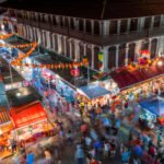Crowded alley during Chinese New Year in Chinatown, Singapore.