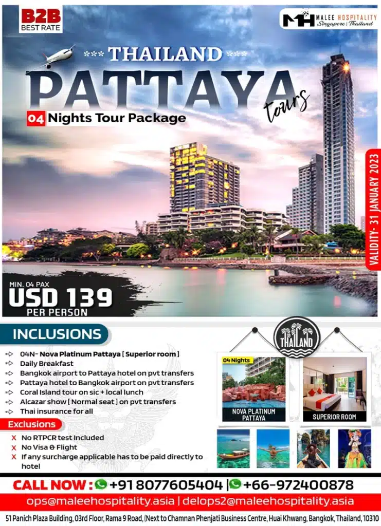 04 Nights Pattaya Tour Package