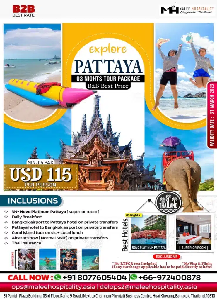03 Nights Pattaya Tour Package