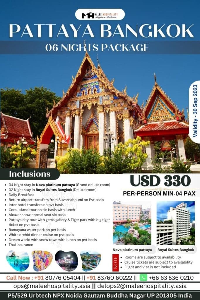 Pattaya Bangkok 06Nights Tour Package