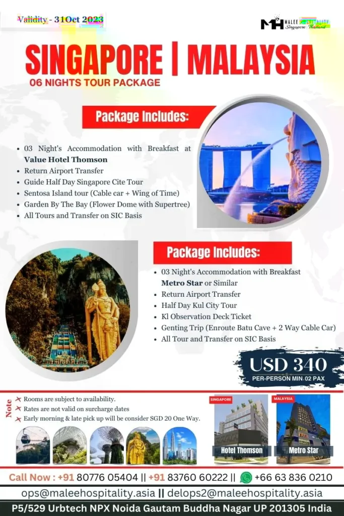 Singapore Malaysia 06 Nights Package